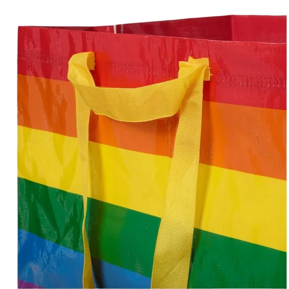 IKEA - STORSTORMA - Large Multicolor Shopping Bag Tote Support LGBTQ Gay Pride - Picture 4 of 7